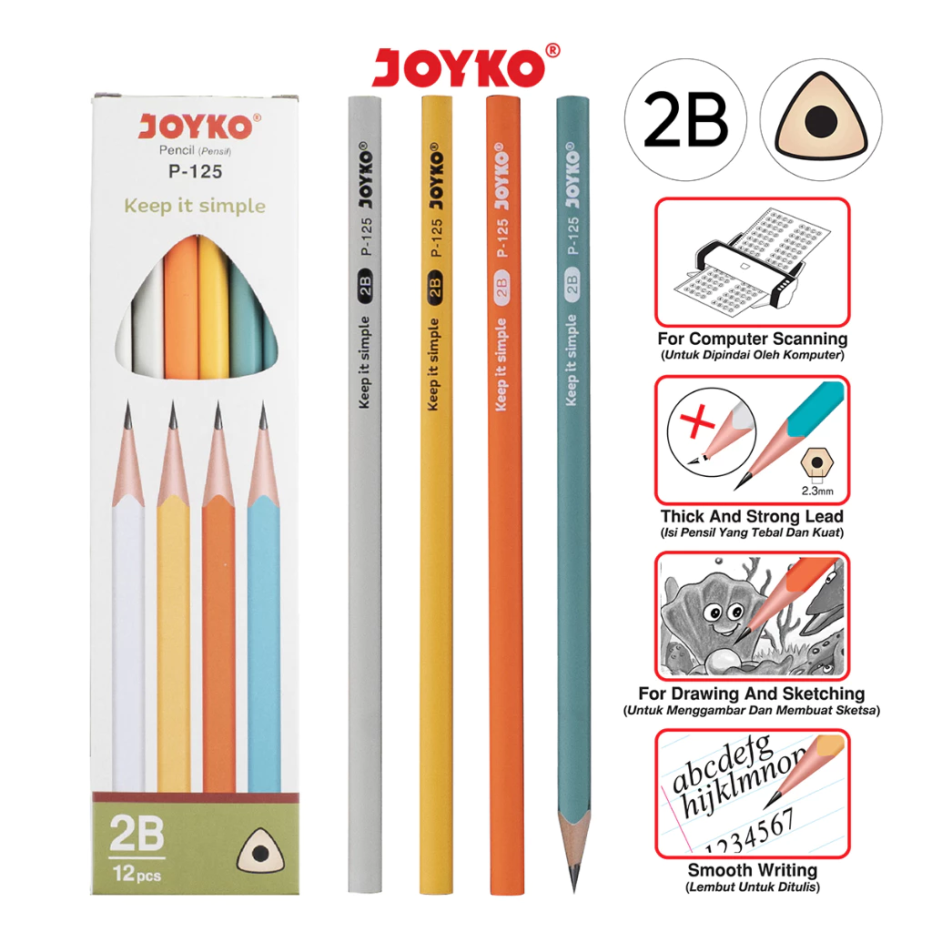 JOYKO Pensil Pencil P-125 2B