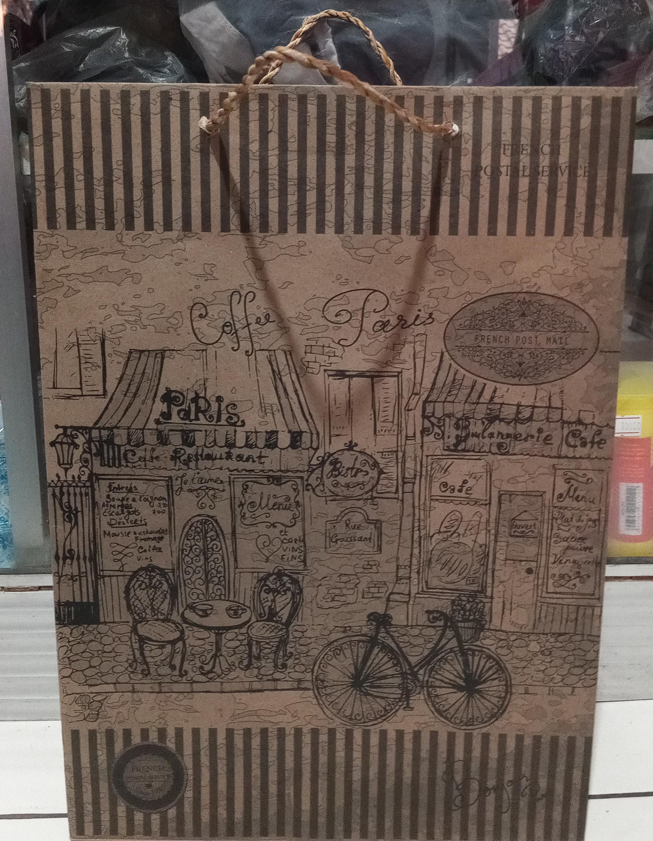 Paperbag Coffe Paris Ukuran M